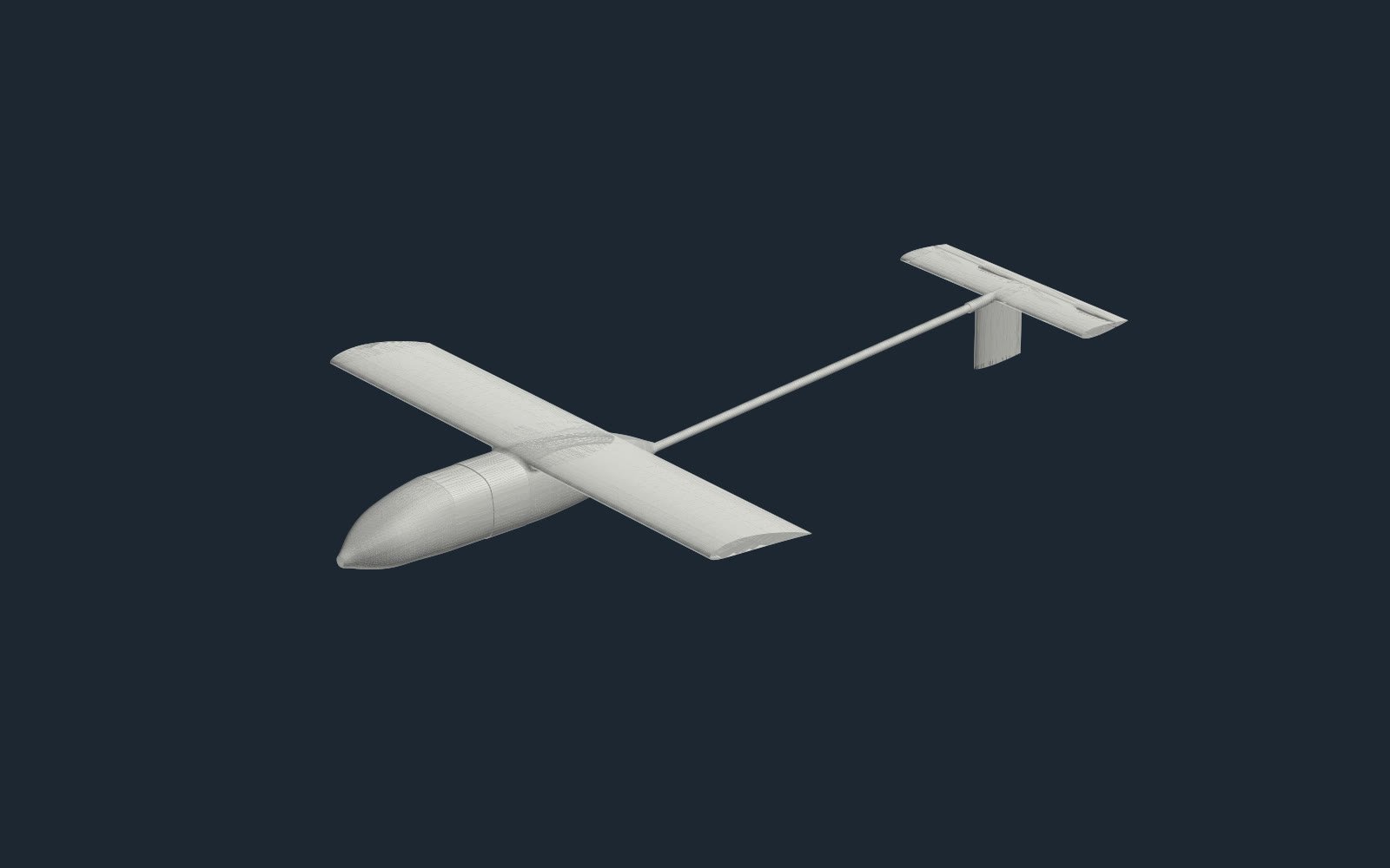 D.E.D.A.L’s geometry, fuselage, wing, boom and tail, prepared for the computation