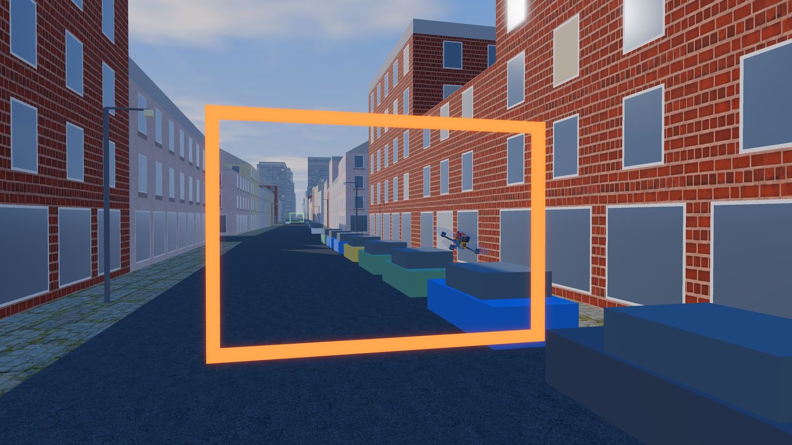 Des portes de course dans la ville